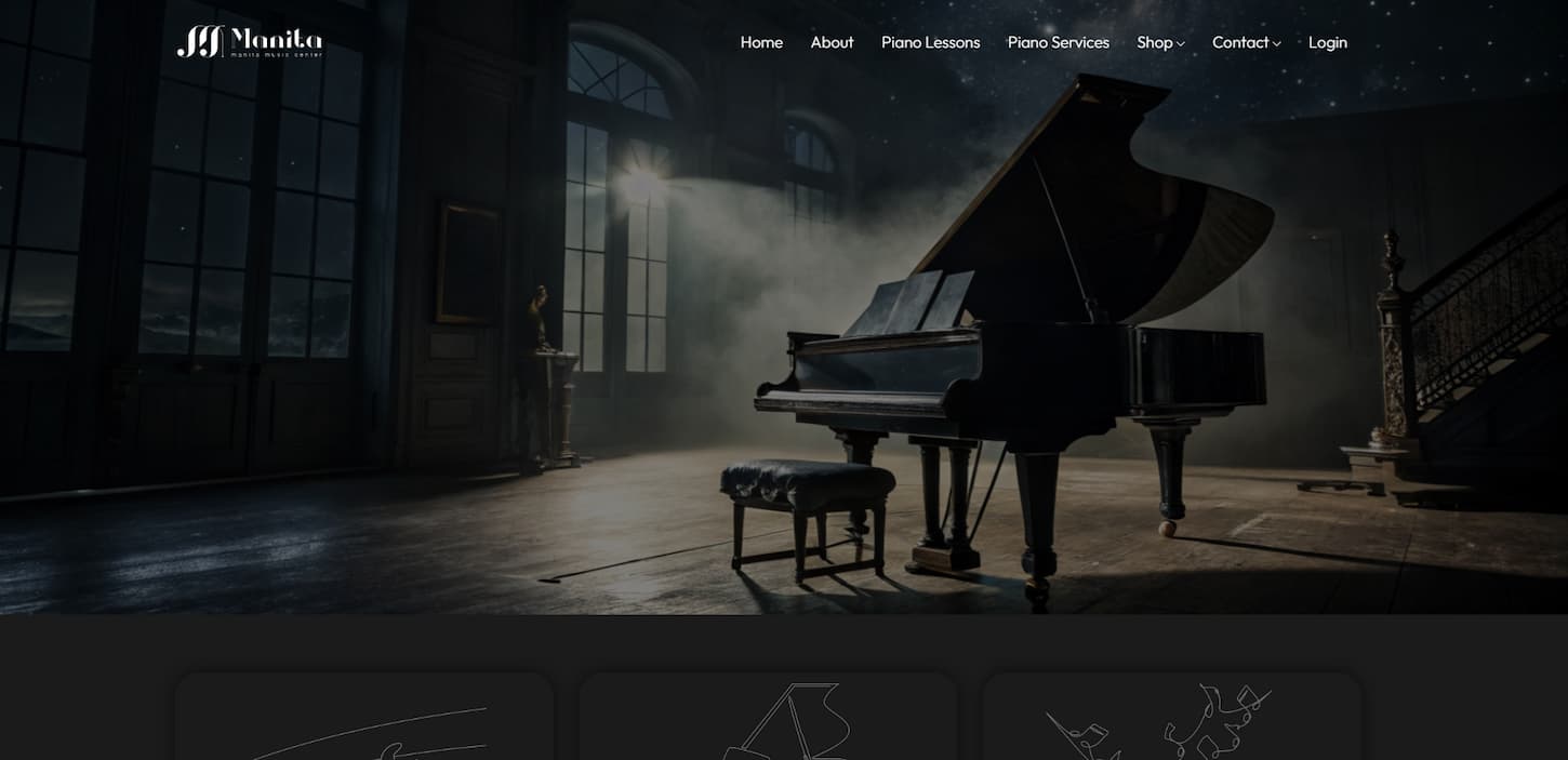 Piano Sales and Tutorial website and application
